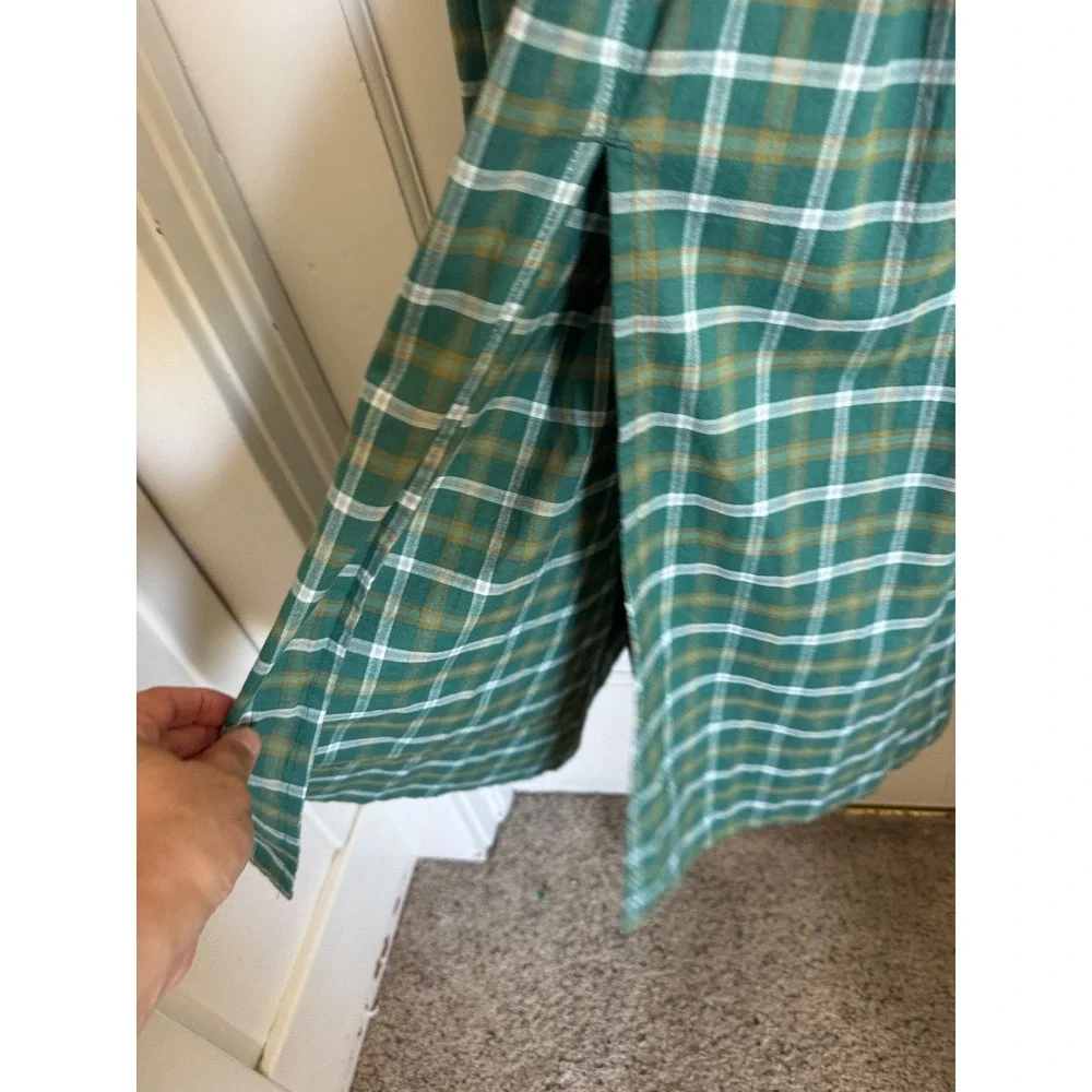 Free People Laters Baby green plaid midi dress size xs - Picture 12 of 12